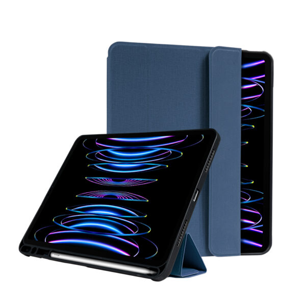 Crong FlexFolio - Etui iPad Pro 11" (2022-2021) / iPad Air 11” M2 (2024) / iPad Air 10.9” (5-4 gen.) z funkcją Apple Pencil (niebieski)