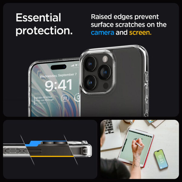 Spigen Ultra Hybrid - Etui do iPhone 15 Pro (Frost Clear) - obrazek 13