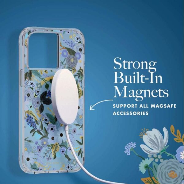 Rifle Paper Clear MagSafe - Etui iPhone 14 Pro Max (Garden Party Blue) - obrazek 7