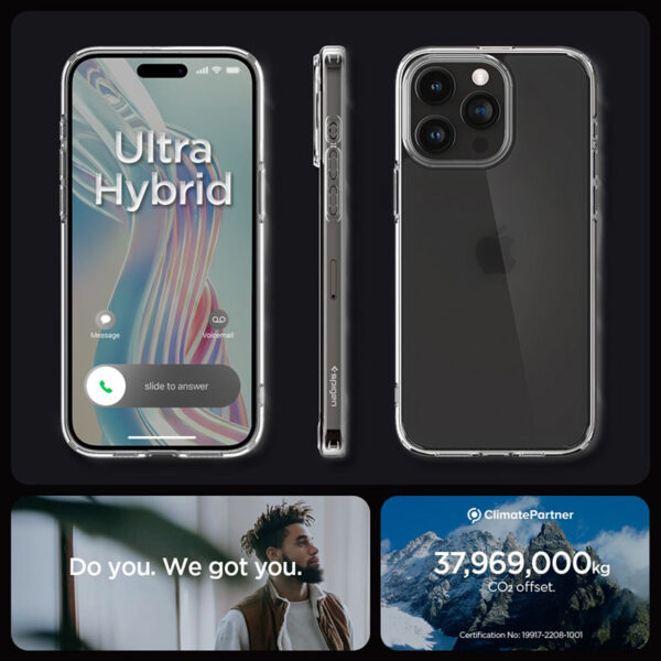 Spigen Ultra Hybrid - Etui do iPhone 15 Pro (Frost Clear) - obrazek 15