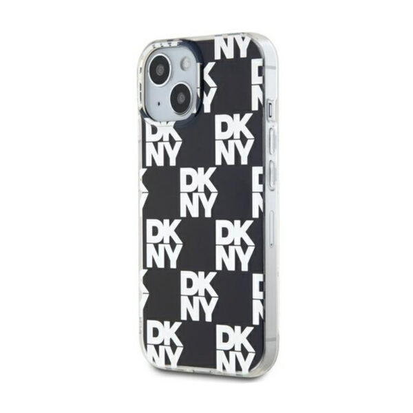 DKNY IML Checkered Mono Pattern - Etui do iPhone 15 / 14 / 13 (czarny) - obrazek 2