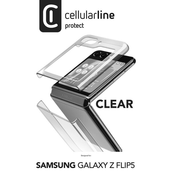 Cellularline Clear Case - Etui Samsung Galaxy Z Flip 5 (przezroczysty) - obrazek 4