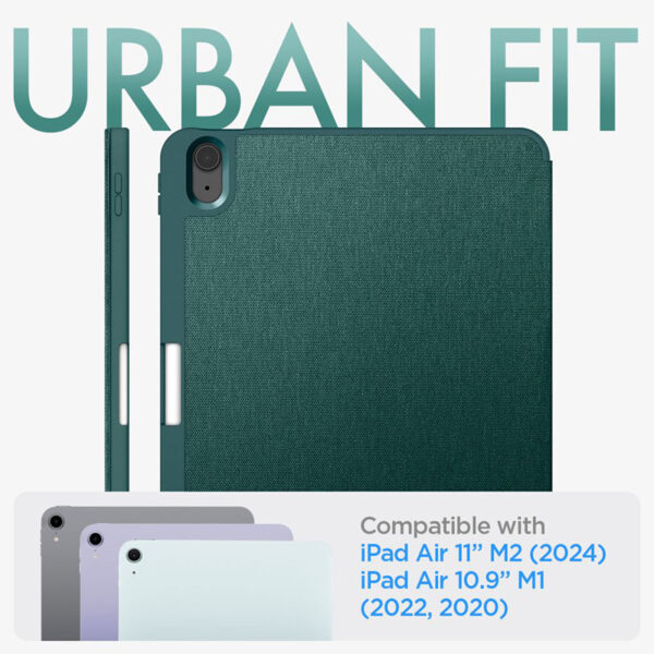 Spigen Urban Fit - Etui do iPad Air 11” M2 (2024) / iPad Air 10.9” (5-4 gen.) (2022-2020) (Midnight Green) - obrazek 12