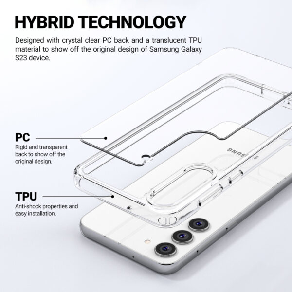 Crong Crystal Shield Cover - Etui Samsung Galaxy S23+ (przezroczysty) - obrazek 9