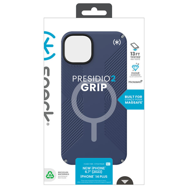 Speck Presidio2 Grip Magsafe - Etui iPhone 15 Plus / iPhone 14 Plus (Coastal Blue / Dust Grey / White) - obrazek 12