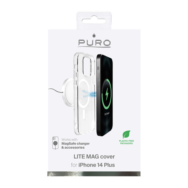 PURO LITEMAG - Etui iPhone 14 Plus MagSafe (przezroczysty) - obrazek 5