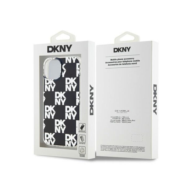 DKNY IML Checkered Mono Pattern - Etui do iPhone 15 / 14 / 13 (czarny) - obrazek 8