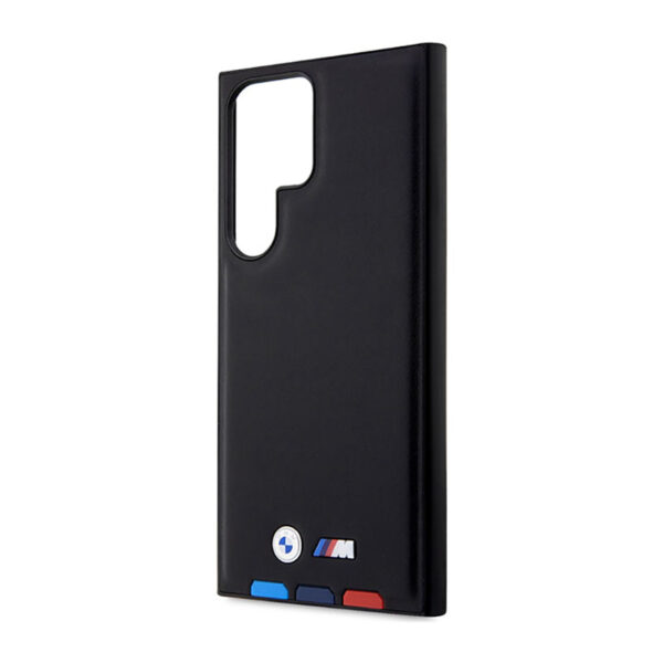 BMW Leather Hot Stamp Tricolor - Etui Samsung Galaxy S23 Ultra (czarny) - obrazek 6