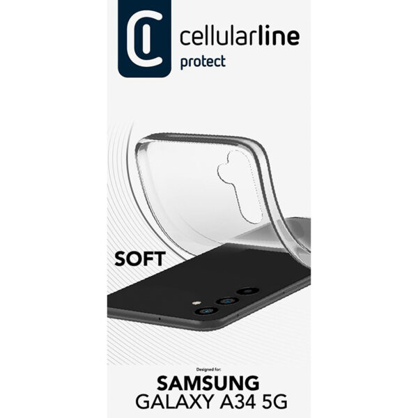 Cellularline Soft - Etui Samsung Galaxy A34 5G (przezroczysty) - obrazek 3