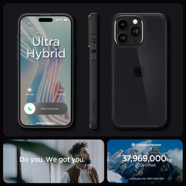 Spigen Ultra Hybrid - Etui do iPhone 15 Pro (Frost Black) - obrazek 11