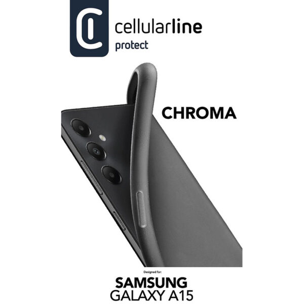 Cellularline Chroma Case - Etui Samsung Galaxy A15 4G / 5G (czarny) - obrazek 2