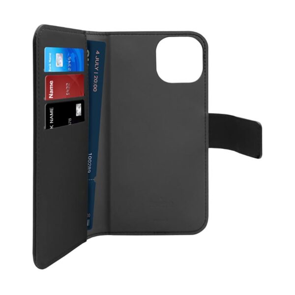 PURO Wallet Detachable MagSafe - Etui 2w1 iPhone 14 Plus (czarny) - obrazek 5