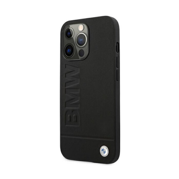 BMW Signature Logo Imprint - Etui iPhone 13 Pro Max (Czarny) - obrazek 2