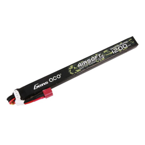 Akumulator Gens Ace 25C 1200mAh 3S1P 11.1V Airsoft Gun Lipo z konektorem T Plug Long size - obrazek 4