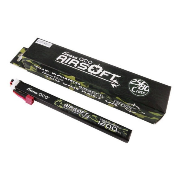 Akumulator Gens Ace 25C 1200mAh 3S1P 11.1V Airsoft Gun Lipo z konektorem T Plug Long size - obrazek 5