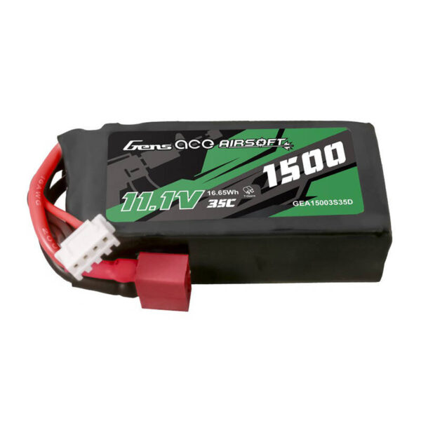 Akumulator Gens ace 35C 1500mAh 3S1P 11.1V Airsoft Gun Lipo z konektorem T Plug - obrazek 2