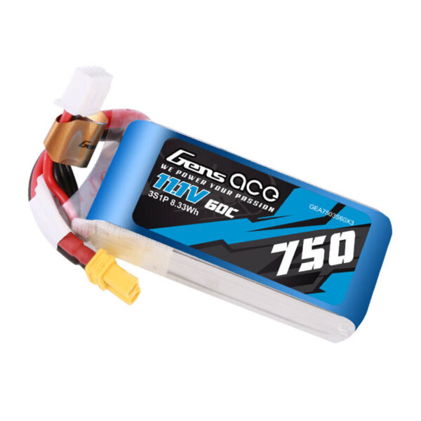 Akumulator Gens Ace 750mAH 11.1V 60C 3S1P Lipo z konektorem XT30 - obrazek 3