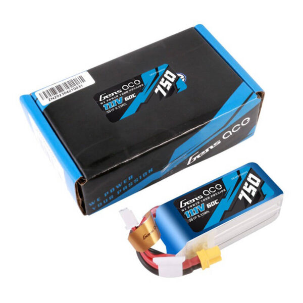 Akumulator Gens Ace 750mAH 11.1V 60C 3S1P Lipo z konektorem XT30 - obrazek 5