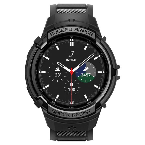 Spigen Rugged Armor Pro - Pasek + etui do Samsung Galaxy Watch 6 Classic 47 mm (Czarny) - obrazek 2