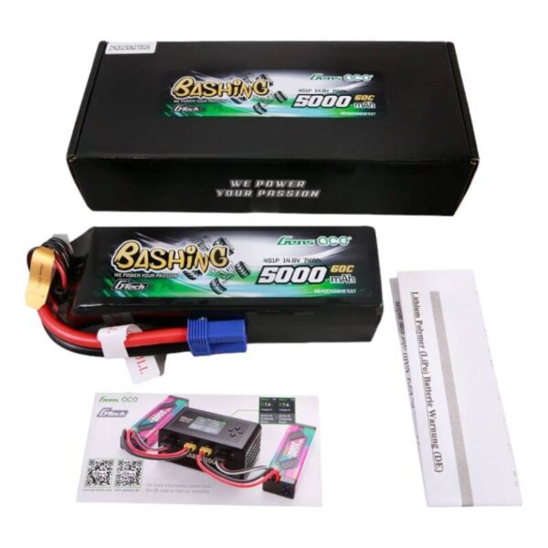 Akumulator Gens ace G-Tech 5000mAh 14.8V 4S1P 60C Lipo z konektorem EC5 Plug-Bashing Series - obrazek 5