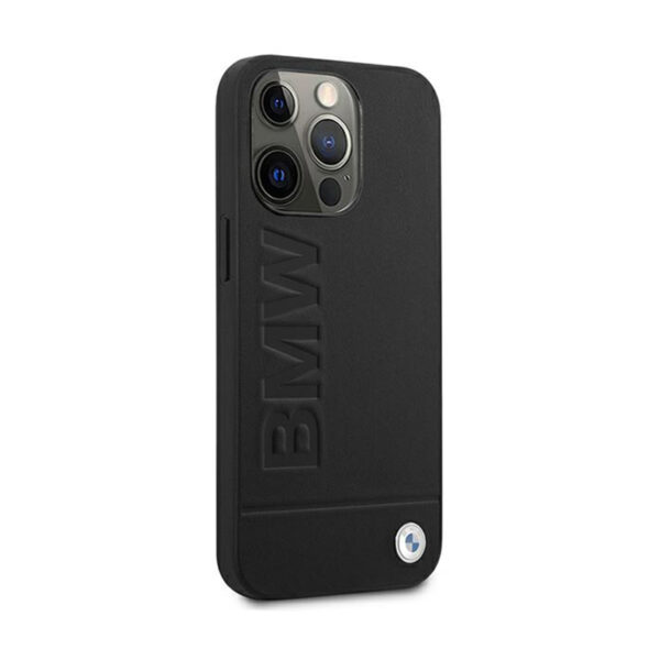 BMW Signature Logo Imprint - Etui iPhone 13 Pro Max (Czarny) - obrazek 4