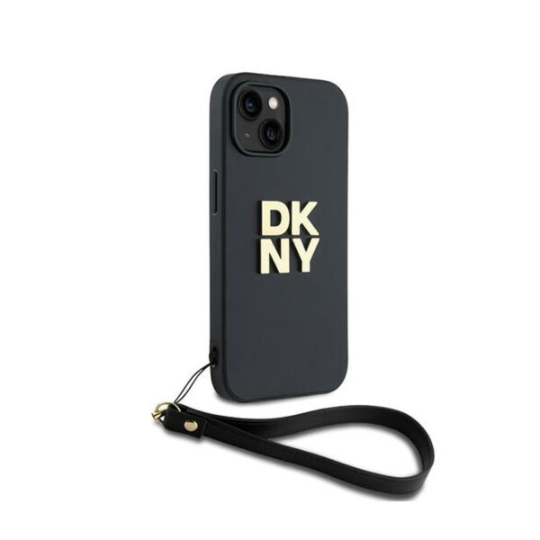 DKNY Wrist Strap Stock Logo - Etui iPhone 15 / 14 / 13 (czarny) - obrazek 3