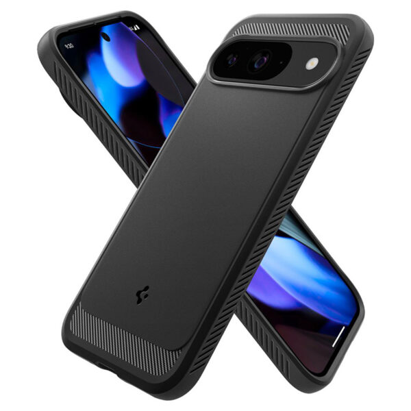 Spigen Rugged Armor - Etui do Google Pixel 9 / 9 Pro (Matte Black) - obrazek 6