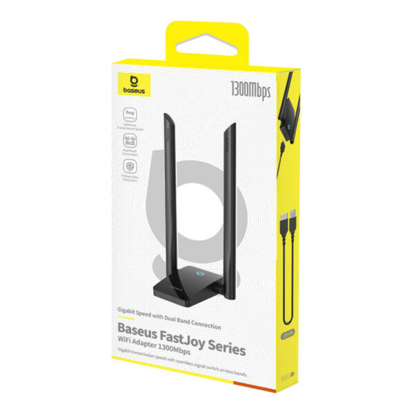 Adapter WiFi Baseus FastJoy 1300Mbps (czarny) - obrazek 7