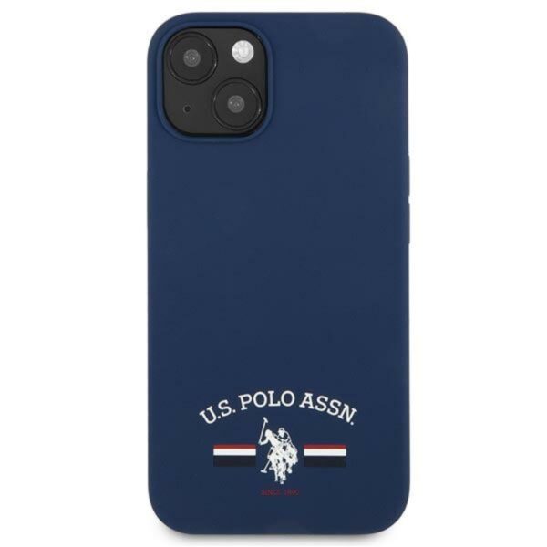 US Polo Assn Silicone Logo - Etui iPhone 13 mini (granatowy) - obrazek 3