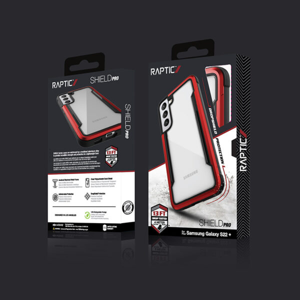 X-Doria Raptic Shield Pro - Etui Samsung Galaxy S22+ 5G (Antimicrobial Protection) (Red) - obrazek 7