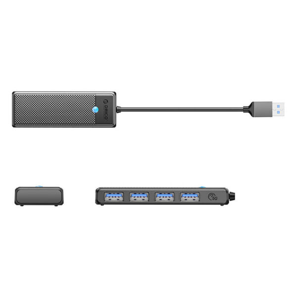 Adapter Hub Orico PAPW4A USB do 4x USB 3.0 (czarny) - obrazek 2