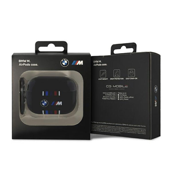 BMW Multiple Colored Lines - Etui AirPods Pro 2 (Czarny) - obrazek 4