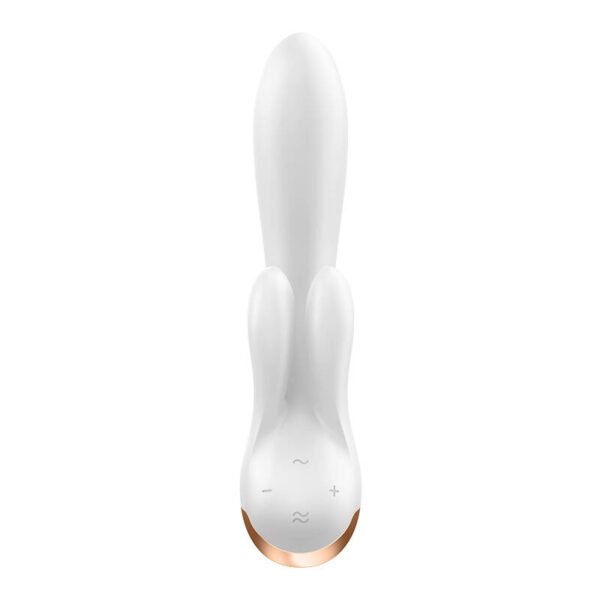 Wibrator wielofunkcyjny Satisfyer Double Flex z aplikacją (biały) - obrazek 3