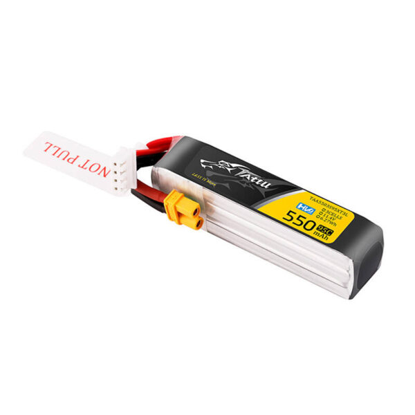 Akumulator Tattu 3s 550mAh 95C 11.4V HV Lipo Battery z konektorem XT30 Plug Long-Pack - obrazek 3