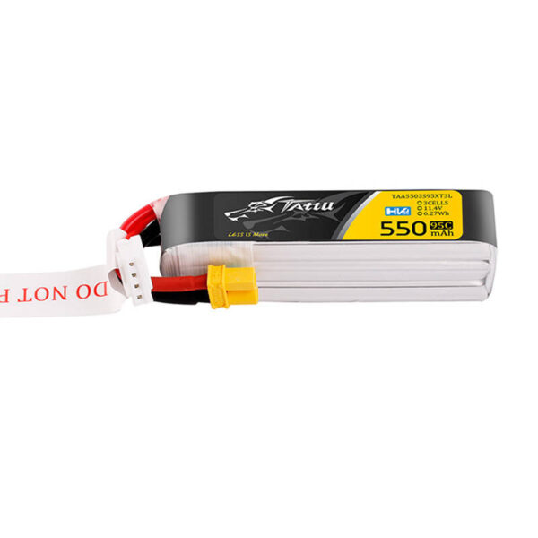 Akumulator Tattu 3s 550mAh 95C 11.4V HV Lipo Battery z konektorem XT30 Plug Long-Pack - obrazek 4