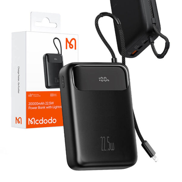 Power Bank Mcdodo  MC-3710 Digital Dis 20000mAh, 22.5W (czarny) - obrazek 3