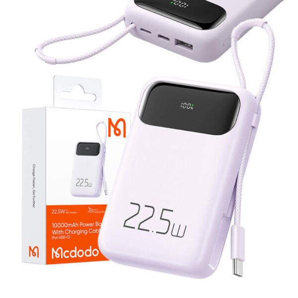 Power Bank Mcdodo MC-3245 10000mAh, 22.5W, do C (fioletowy) - obrazek 2