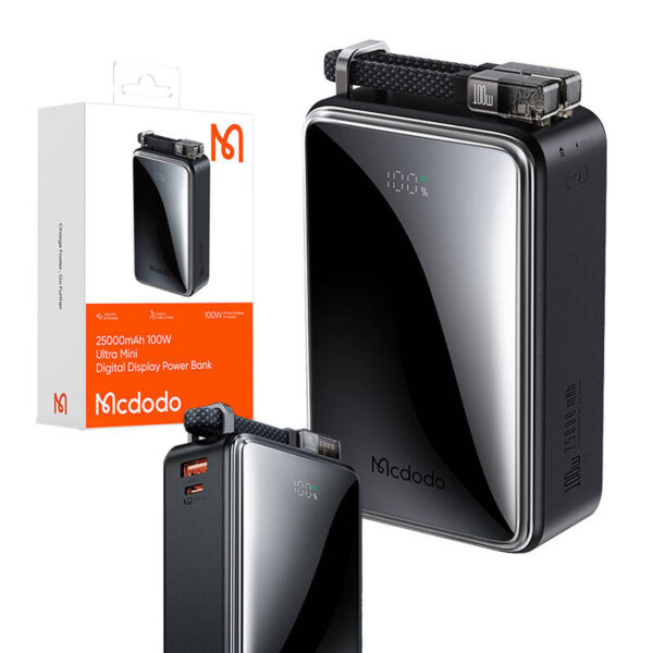 Power Bank Mcdodo MC-0561 Digital Dis 25000mAh,100W (czarny) - obrazek 3