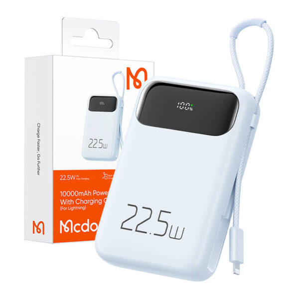 Power Bank Mcdodo MC-3254 10000mAh, 22.5W, do Light (niebieski) - obrazek 2