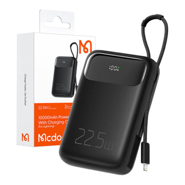 Power Bank Mcdodo MC-3253 10000mAh, 22.5W, do Light (czarny) - obrazek 2