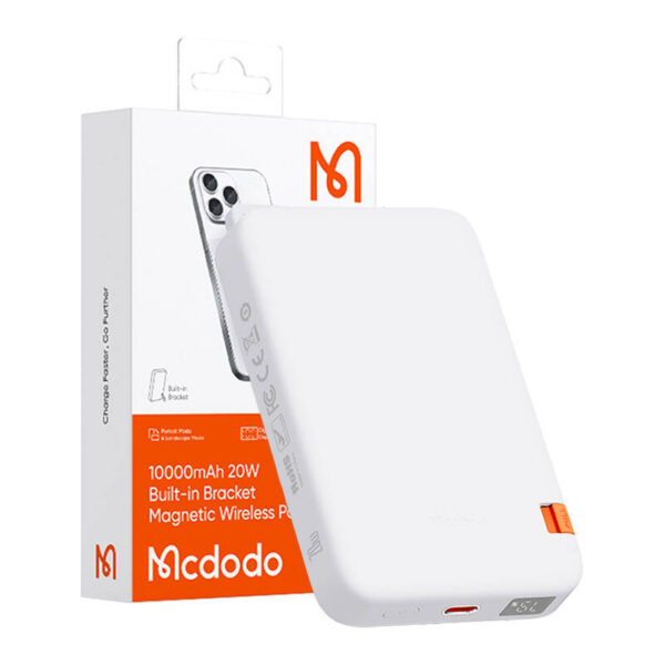 Power Bank Magnetyczny Mcdodo MC-5100 ze statywem 10000mAh, 20W (biały) - obrazek 2