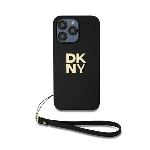 DKNY Wrist Strap Stock Logo - Etui iPhone 14 Pro (czarny) - obrazek 2