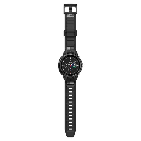 Spigen Rugged Armor Pro - Pasek + etui do Samsung Galaxy Watch 6 Classic 47 mm (Czarny) - obrazek 7