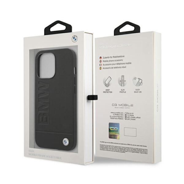 BMW Signature Logo Imprint - Etui iPhone 13 Pro Max (Czarny) - obrazek 8