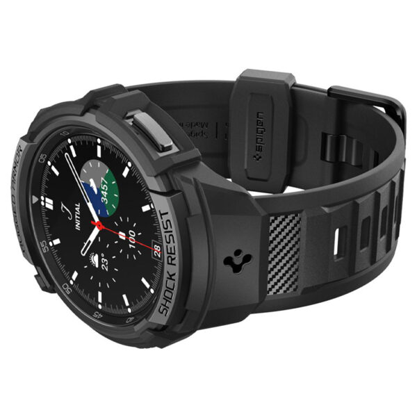 Spigen Rugged Armor Pro - Pasek + etui do Samsung Galaxy Watch 6 Classic 47 mm (Czarny) - obrazek 8