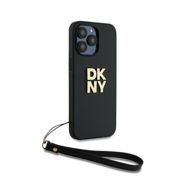 DKNY Wrist Strap Stock Logo - Etui iPhone 14 Pro (czarny) - obrazek 3