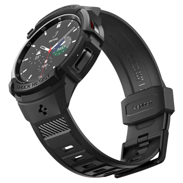 Spigen Rugged Armor Pro - Pasek + etui do Samsung Galaxy Watch 6 Classic 47 mm (Czarny) - obrazek 9