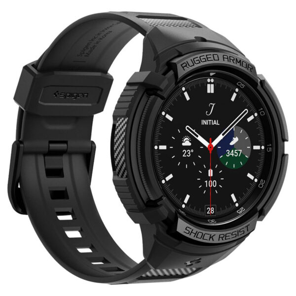 Spigen Rugged Armor Pro - Pasek + etui do Samsung Galaxy Watch 6 Classic 47 mm (Czarny) - obrazek 10