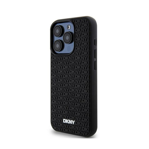 DKNY 3D Rubber Repeat Pattern - Etui iPhone 15 Pro Max (czarny) - obrazek 2