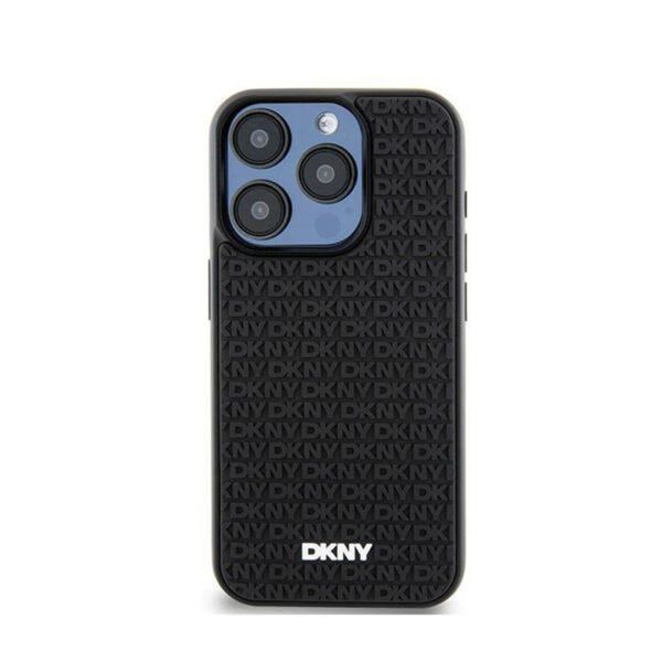 DKNY 3D Rubber Repeat Pattern - Etui iPhone 15 Pro Max (czarny) - obrazek 3